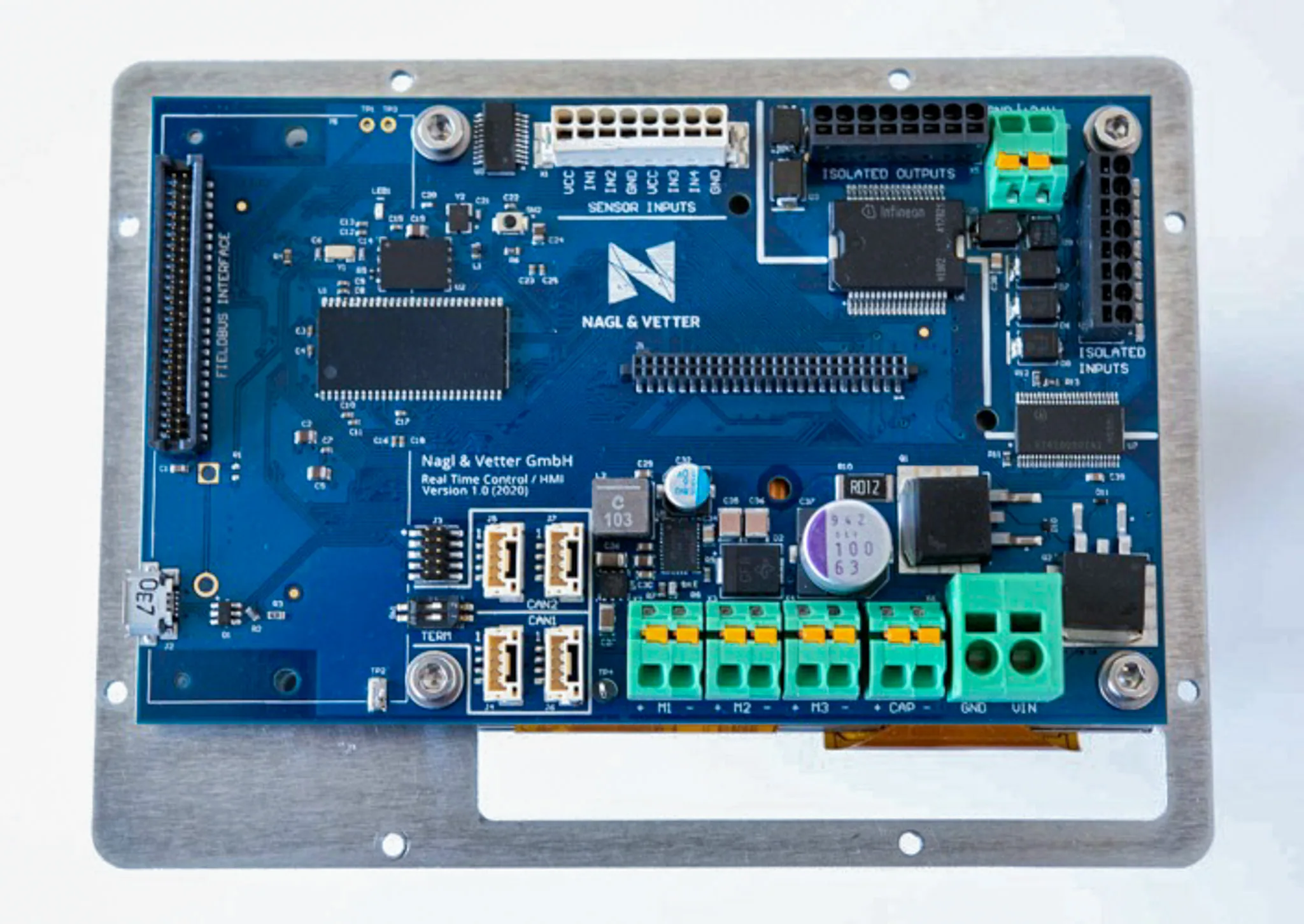 HMI user interface and machine controller for industrial applications
