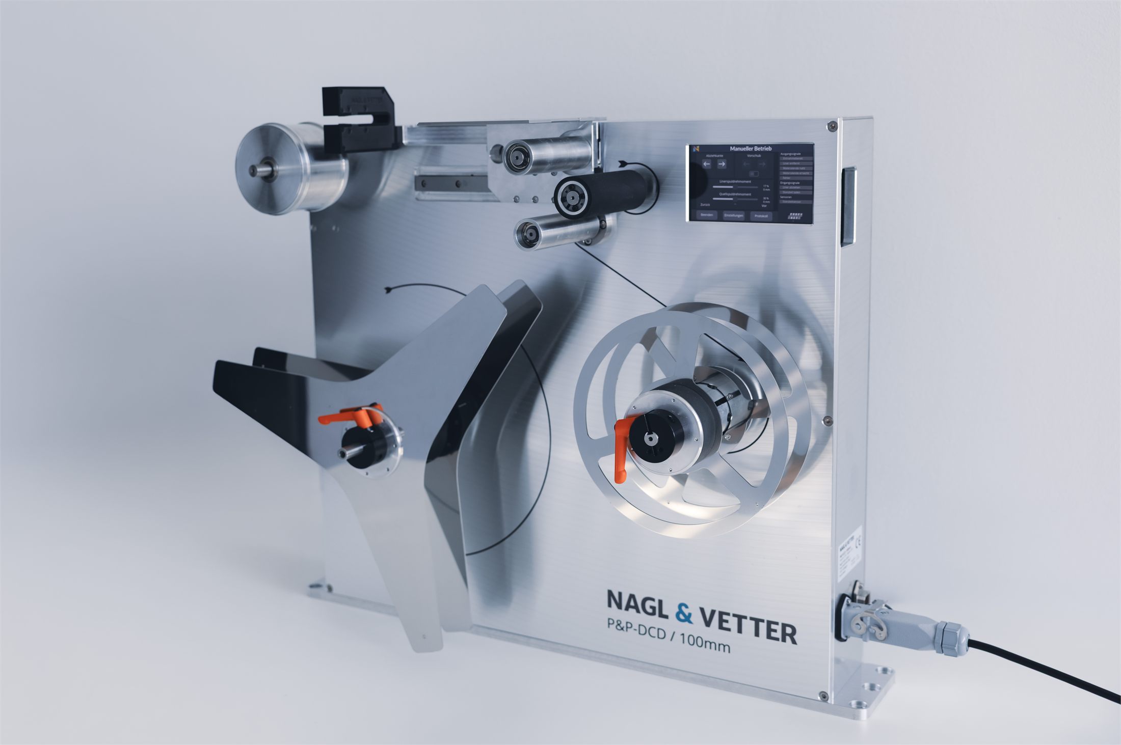 Side view of the P&P-DCD die-cut dispenser