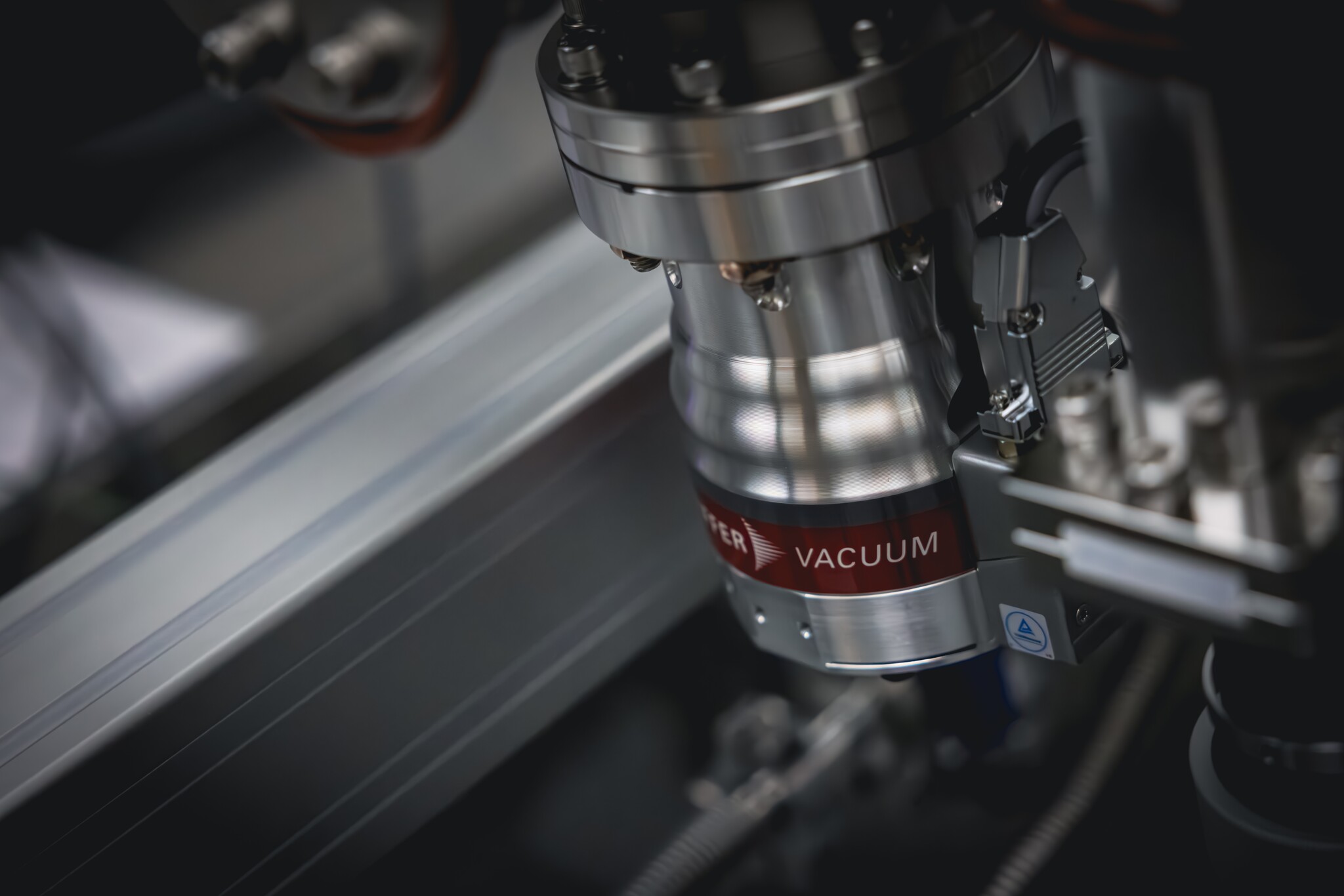 Vacuum system with piping, connections, and measurement components